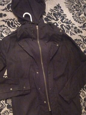 Tony Hawk Men's Hooded Raincoat in Black